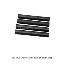 Tubo de fibra de carbono 3k con sarga tejida
